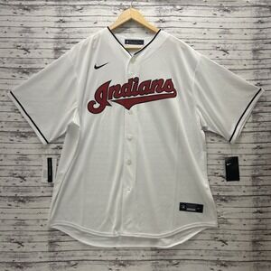 Nike Cleveland Indians 2020 MLB Baseball Jersey Men's Size 2XL White T770-IDWH